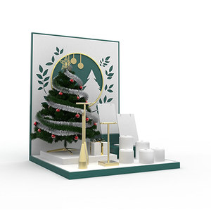 Giáng Sinh Cây Trang Trí Trang Sức Hiển Thị Đạo Cụ Bán Buôn Hiển Thị Pu Leather <span class=keywords><strong>Jewelry</strong></span> <span class=keywords><strong>Display</strong></span> <span class=keywords><strong>Set</strong></span> Và Thiết Kế Logo - Product Image 2