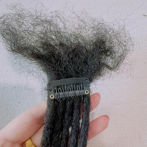 Vente en gros 100% <span class=keywords><strong>cheveux</strong></span> humains <span class=keywords><strong>mèches</strong></span> faites <span class=keywords><strong>à</strong></span> la main douces 0.4cm 0.6cm couleurs noires naturelles pinces au crochet dans les dreadlocks extensions de <span class=keywords><strong>cheveux</strong></span> - Product Image 5