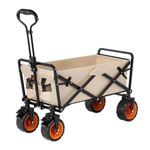 Heavy Duty Ngoài Trời Trailer Trọng Lượng Nhẹ Có Thể Điều Chỉnh Gấp Chất Béo 4 Bánh Xe Cắm Trại Giỏ Hàng Tải <span class=keywords><strong>300</strong></span> Pound Công Suất Xe Đẩy Tay - Product Image 1