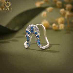 Womens Trendy Antique Silver U Pattern <b>Fine</b> <b>Ring</b> for Everyday Wear or Perfect Gift Idea - Product Image 2