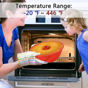 Molde redondo de silicona para hornear, bandeja <span class=keywords><strong>roja</strong></span> de 10 pulgadas para pastel de cumpleaños, bandeja para el hogar - Product Image 3