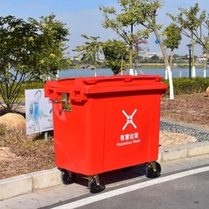 Poubelle de tri extérieure Tolica 660L en plastique épaissi pour remorque municipale - Product Image 3