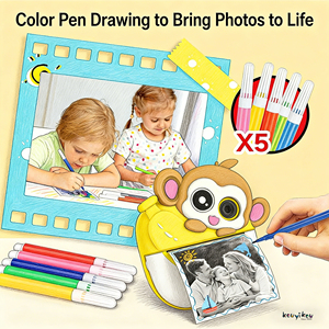 Fotocamera Istantanea per Bambini con Funzione di Pittura, Design <span class=keywords><strong>Scimmia</strong></span> Cartone Animato, Fotocamera Digitale Educativa per Bambini - Product Image 2