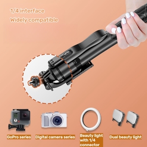 L16 1.53M Dài Cuối Cùng Đen Cực 360 Xoay Điện Thoại Máy Ảnh Monopod Tripod Ảnh Tự Sướng Thanh Với Xử Lý - Product Image 4