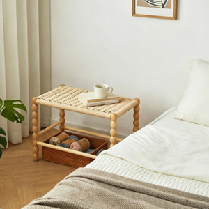 Modern Design Wooden Paper Rope Weave <b>Low</b> <b>Stools</b> Beautifully Designed for Home Use in Living Room - Product Image 3