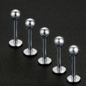 <span class=keywords><strong>Piercing</strong></span> Labret Punk Hipoalergénico de Acero Quirúrgico para Labio, Oreja y Boche, Joyería Corporal Multiusos - Product Image 1