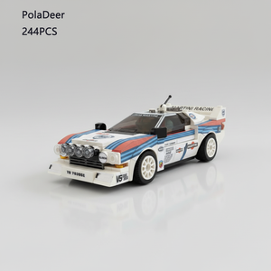 Poladeer 244 Piezas, Bloques de Construcción de Plástico ABS, Coche de Rally Lancia <span class=keywords><strong>037</strong></span> Martini, Juguete de Ensamblaje, Rompecabezas, <span class=keywords><strong>Modelo</strong></span>, Regalo - Product Image 1