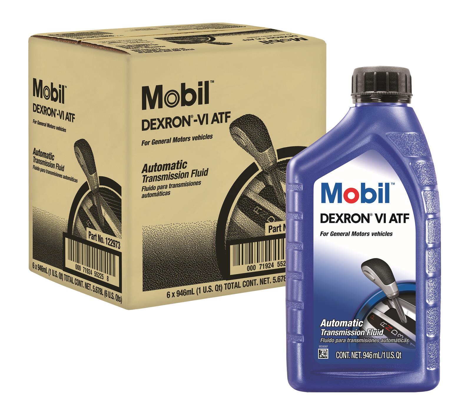 Mobil 1 Dexron-VI ATF for Newer GM Automatic Vehicles 1 Box 6 Bottles (1 Quart 946 mL Each) 1.87 lb US Origin Auto Parts Image 2