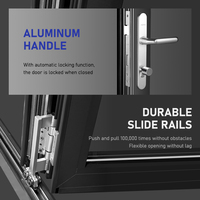 Fenêtres pliantes en aluminium et verre de conception nouvelle EOKO, style américain, fenêtre en aluminium à double pliage