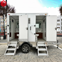 Remorque de toilette portable haut de gamme Belyoo pour chantiers de construction et fêtes en plein air