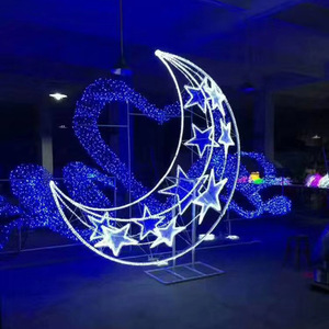 Lampes décoratives LED d'extérieur à motif lune et étoile, étanches IP65, pour jardin, parc, festival - Product Image 2