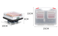 Kit d'éclairage magnétique sans fil pour remorque, feux arrière LED rechargeables sans fil avec émetteur 7 voies vers 4 voies pour remorquage sans fil