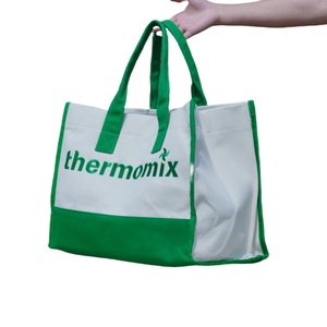 Sac fourre-tout réutilisable en toile/coton recyclé, grand format, imprimé avec logo personnalisé, certifié AZO ROHS & CE, fermeture à bouton - Product Image 6