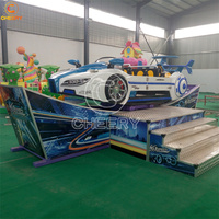Chaud!!! Jeux amusants pour enfants Manèges de parc d'attractions Voiture volante portable Crazy F1 Spin sur remorque
