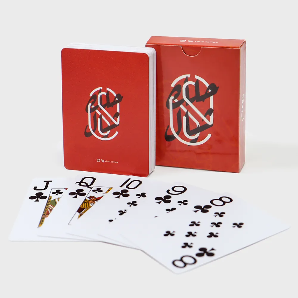 Fabricant 100% PVC arabe cartes à jouer lavables conception personnalisée marque logo plastique cartes à jouer impression Poker Decks