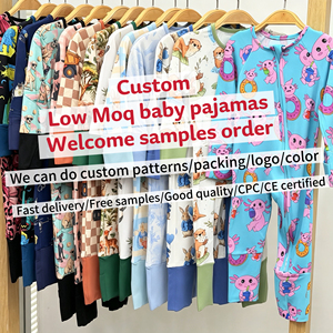Pigiami in Bambù Certificati Personalizzati all'Ingrosso, Abbigliamento per Neonati a Maniche Lunghe, Set di Vestiti con Stampa Digitale DTG - Product Image 3