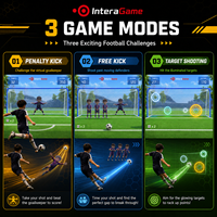 Equipo de Juego de Fútbol Interactivo con Proyector para 2 Jugadores, Personalizado, Comercial, Simulador de Fútbol Virtual para Interiores, para Parques Infantiles