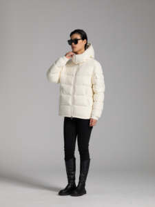 Veste d'hiver pour homme Bechance, en duvet imperméable et respirant, couleur argent métallisé, avec capuche et fermeture éclair, pour un style moderne - Product Image 6