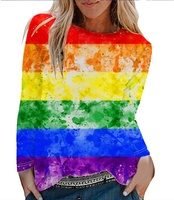 Robe décontractée pour femmes à paillettes superposées personnalisée T-shirt arc-en-ciel