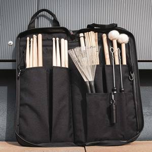 Étui pour baguettes de batterie standard Percussionist, sac pour mallettes avec crochets pour floor tom, sac de base pour baguettes de batterie noir - Product Image 3