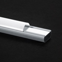 Profilé en aluminium 6063 et cache en plastique PC pour tube LED 2G11 Hw-30, abat-jour rond pour tube LED