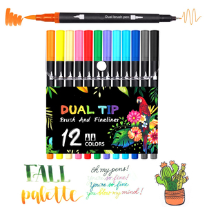 12/24/48/60/80/100 Colors Markers Art Supplies Painting Set Soft Head Dual Tip <b>Brush</b> Pens Double Head Watercolor Pens - Product Image 2
