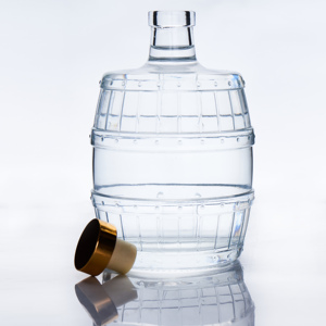 Botella <span class=keywords><strong>de</strong></span> Vidrio Acanalado <span class=keywords><strong>de</strong></span> 500 ml para Whisky, <span class=keywords><strong>Ron</strong></span>, Vodka, Ginebra, Botella Transparente para Licores con Corcho, Logotipo Personalizado, Envase para Licores - Product Image 2