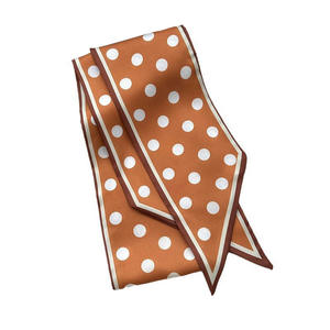 Moda Polka Dot elmas şekilli baskı dar şerit bağlı çanta kolu bayanlar için ipek eşarp 13*130cm uzun saç kravat eşarp - Product Image 6