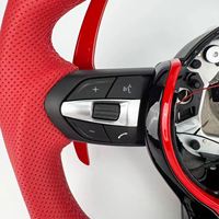 Volant en cuir rouge avec fibre de carbone et LED pour BMW M3 M4 F80 F82 X5 F15 X6 F16 F10 F30 F32 F36 F60 F22 F80 M3 Série 2/3