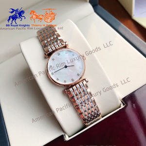 Relojes de Cuarzo Ultrafinos para Pareja Serie Longnes, con Esfera de Nácar Romana, Diamantes y Correa de Acero, Modelo L4.209.1.97.8 - Product Image 4