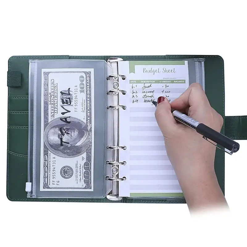 Оптовый заказной бумажник с вкладышами A6, финансовый кошелек, бюджетная папка с конвертами для наличных денег