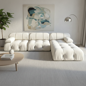 طقم أريكة قطاعية قابلة للتخصيص، أريكة ماريو بيليني الفاخرة، أريكة عصرية من القماش لغرفة المعيشة، تصميم وحدات للمساحات الصغيرة - Product Image 3