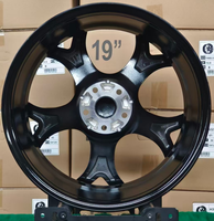Nouvelle jante en alliage d'aluminium Flow Formed de 18 et 19 pouces, style OEM original, multi-rayons, finition noir brillant usiné, pour Golf 2025