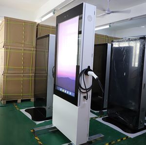 Stations de recharge DC Fast <span class=keywords><strong>EV</strong></span> Type 2 chargeur de véhicule électrique monté au sol avec écran d'affichage publicitaire Lcd de 55 pouces - Product Image 2