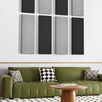 Panneaux acoustiques muraux 3D en fibre de verre + mousse acoustique PET, 4 pièces, grand format 90x30x6cm, absorption sonore 0.95 NRC, design moderne pour studio et bureau