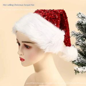 Nouveau Chapeau de Noël en Tissu de Haute Qualité, à Longues Plumes, Paillettes Multicolores, Double Couche, Décorations de Fête en Option - Product Image 1