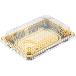 Stackable 8.5" Food Grade Recycled PET <b>Disposable</b> Anti-Fog Clear Sushi Bread Takeaway Rectangle Packaging Containers Custom - Product Image 1