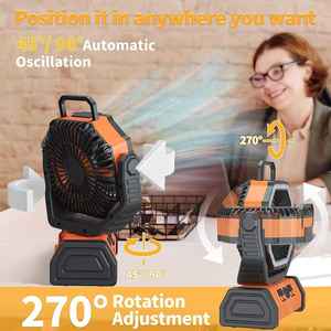 2024 nouveau ventilateur de Camping en plein air 20000mah avec éclairage à distance ventilateur Portable Usb Camping ventilateur longue durée - Product Image 5