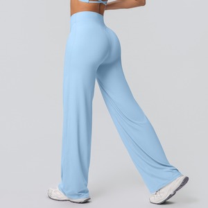 Pantaloni Yoga a Vita Alta e Gamba Dritta per Donne, Leggings Morbidi e Leggeri per <span class=keywords><strong>Palestra</strong></span>, Attività all'Aperto e Uso Casual - Product Image 3