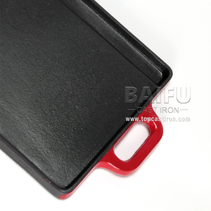 Plaque de cuisson réversible rectangulaire en <span class=keywords><strong>fonte</strong></span> émaillée avec poignées - Product Image 6