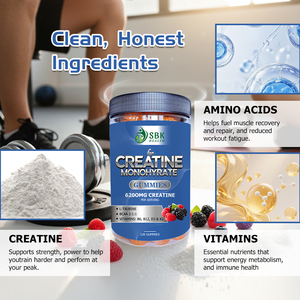 Gomitas de Creatina Monohidrato de Marca Privada OEM con Sabor a Bayas Mixtas, Mejoran la Función Cognitiva y Aumentan la Fuerza Muscular - Product Image 6