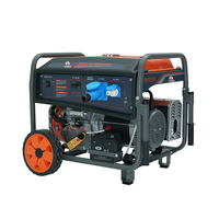 Générateur d'essence portable monophasé HM12000 220V/380V, autonomie de 9 heures pour la construction et les situations d'urgence domestiques