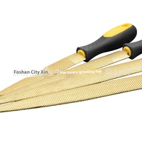 Limes de couteau de bricolage en bois spécial or de 8 pouces, demi-cercle à dégagement rapide, stock pointu, lime en acier pour le travail du bois dur, dent grossière