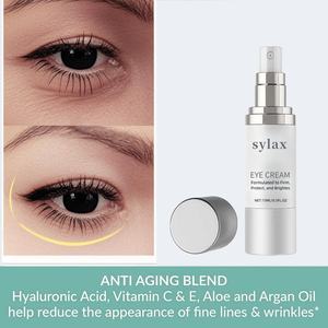 Crème pour les yeux à la vitamine C anti-rides, anti-âge, antioxydante, cernes, raffermissante, hydratante, hydratante, acide hyaluronique, peau sèche - Product Image 6