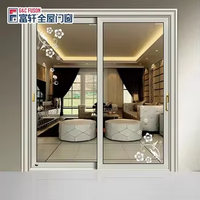 Portes modernes extérieures en verre double Fuson avec stores intégrés Portes coulissantes en aluminium au design moderne