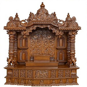 Indian Big Pooja <b>Mandir</b> at Factory Prices Hindu Temple Design for Home in Teak Wood Premium Quality Handmade Large Size Temple - Product Image 6