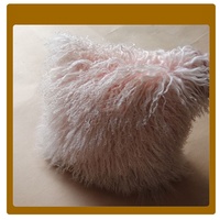 Coussins en fourrure de mouton mongole, housses tibétaines en peau de mouton