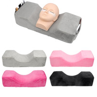 Bantal bulu mata ergonomis, Pink HITAM, bantal busa memori untuk ekstensi bulu mata, paket kompresi vakum