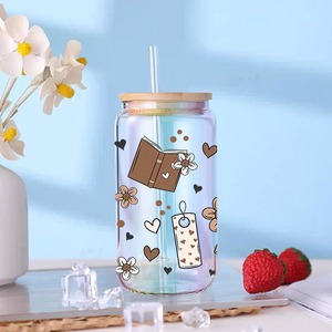 Pegatinas DTF UV para Vasos de 16oz, Diseño Retro American Coffee Obsession, Envolturas para Tumblers, Momentos Impulsivos de Cafeína - Product Image 4
