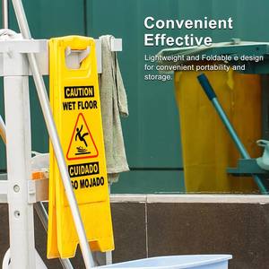 Señal <span class=keywords><strong>de</strong></span> Advertencia Bilingüe para Piso Mojado, Tipo A-Frame, Señal <span class=keywords><strong>de</strong></span> Seguridad <span class=keywords><strong>de</strong></span> Plástico Resistente para Espacios Comerciales y Públicos - Product Image 2
